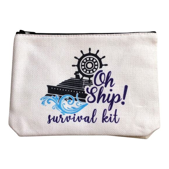 GJTIM Cruise Ship Multi-Functional Oh Ship Survival Kit Make Up Bag Zip Pouch - Picture 4 of 6